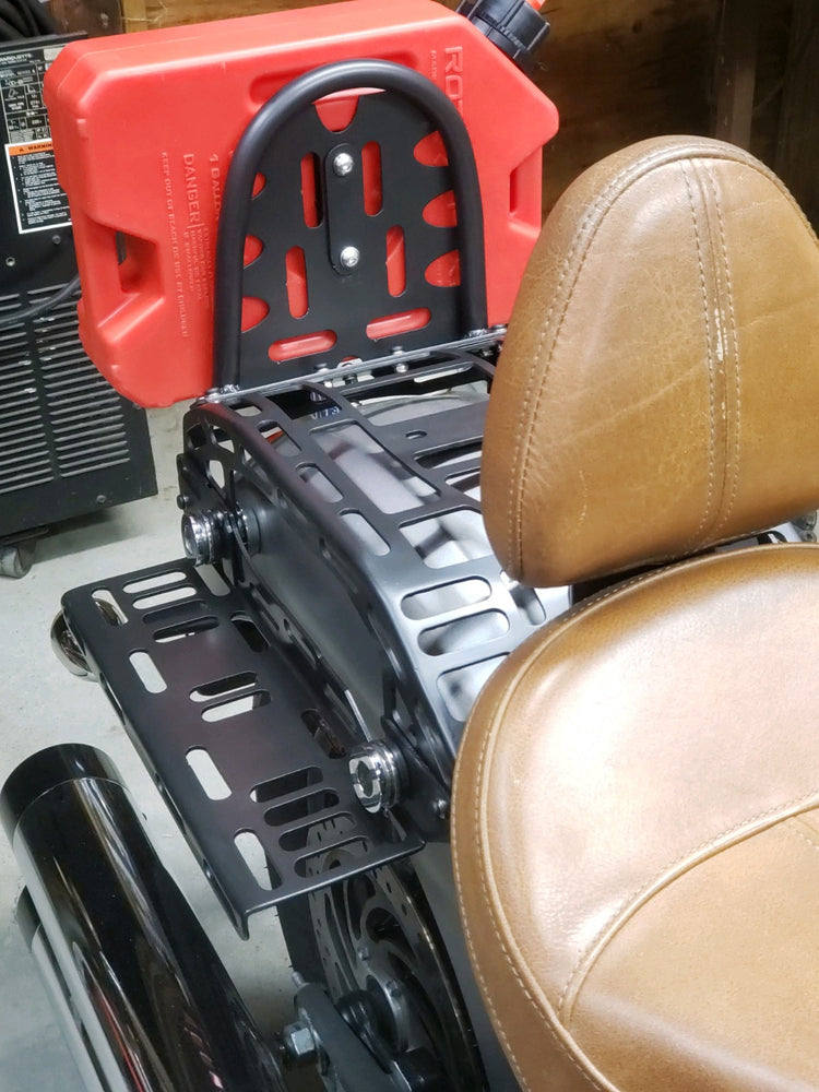 21ST Heavy-Duty Black Steel Rear Luggage Rack For 2015-2024 Indian Scout & Scout Sixty (Fender-Mount)